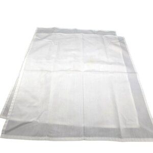 Vintage White Cotton Napkins With Hemmed Edges Set of 2 JJ3969